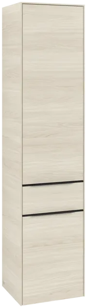 VILLEROY BOCH Subway 3.0 Vysoká skříňka, 2 dveře, 1 zásuvka, 400 x 1710 x 362 mm, bílý dub #C59101AA