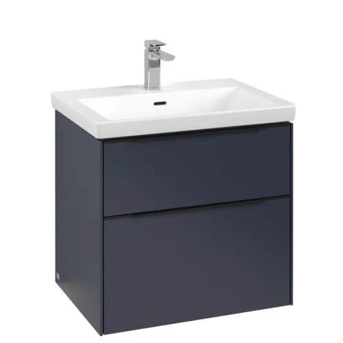 VILLEROY BOCH Subway 3.0 Vanity unit, s osvětlením, 2 výsuvy, 622 x 576 x 478 mm, Marine Blue #C576L1VQ