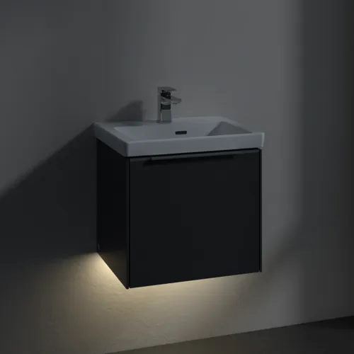 VILLEROY BOCH Subway 3.0 Vanity unit, s osvětlením, 1 zásuvka, 473 x 429 x 408 mm, grafitová barva #C580L0VR, obrázek 5