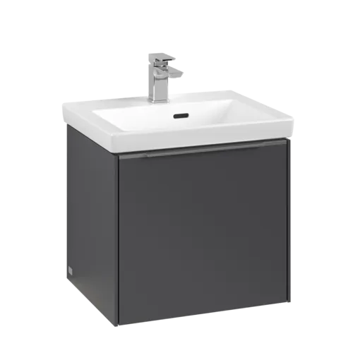 VILLEROY BOCH Subway 3.0 Vanity unit, s osvětlením, 1 zásuvka, 473 x 429 x 408 mm, grafitová barva #C580L0VR