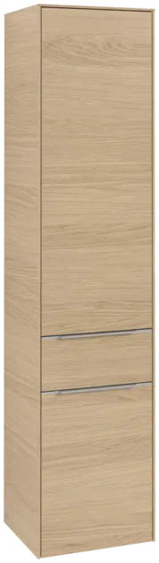 VILLEROY BOCH Subway 3.0 Vysoká skříňka, 2 dvířka, 1 zásuvka, 400 x 1710 x 362 mm, severský dub / severský dub #C59100VJ