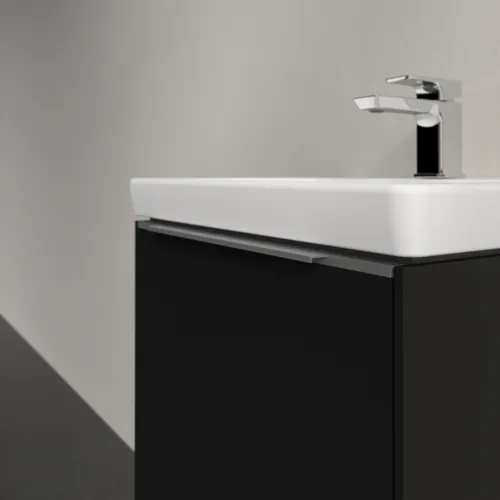 VILLEROY BOCH Subway 3.0 Vanity unit, s osvětlením, 1 zásuvka, 473 x 429 x 408 mm, Volcano Black #C580L0VL, obrázek 6