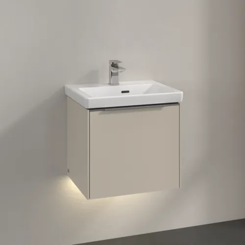 VILLEROY BOCH Subway 3.0 Vanity unit, s osvětlením, 1 zásuvka, 473 x 429 x 408 mm, Cashmere Grey #C580L0VN, obrázek 2