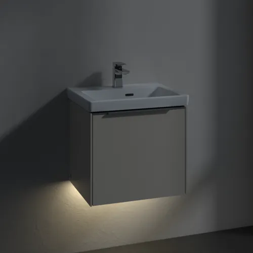 VILLEROY BOCH Subway 3.0 Vanity unit, s osvětlením, 1 zásuvka, 473 x 429 x 408 mm, Cashmere Grey #C580L0VN, obrázek 5