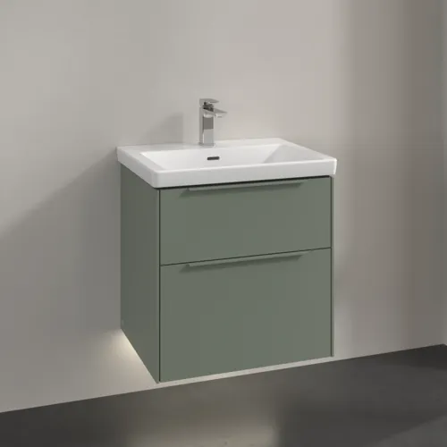 VILLEROY BOCH Subway 3.0 Vanity unit, s osvětlením, 2 výsuvy, 572 x 576 x 478 mm, Soft Green #C578L2AF, obrázek 2