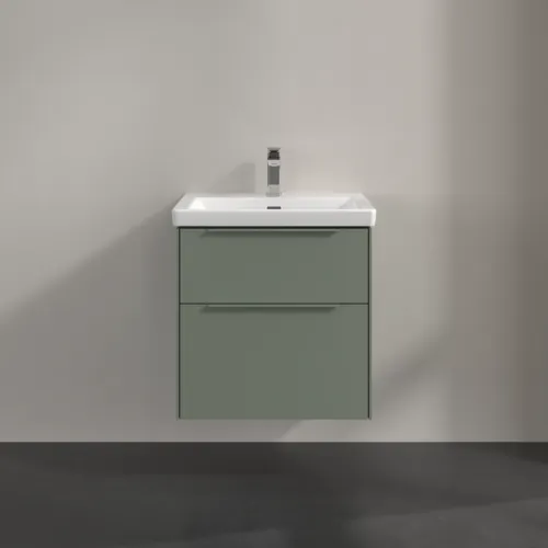 VILLEROY BOCH Subway 3.0 Vanity unit, s osvětlením, 2 výsuvy, 572 x 576 x 478 mm, Soft Green #C578L2AF, obrázek 3
