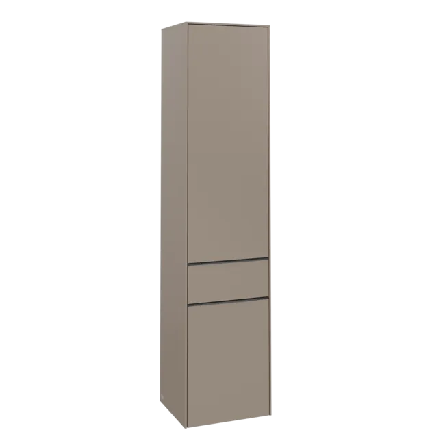 VILLEROY BOCH Subway 3.0 Vysoká skříňka, 2 dveře, 1 zásuvka, 400 x 1710 x 362 mm, taupe / taupe #C59002VM