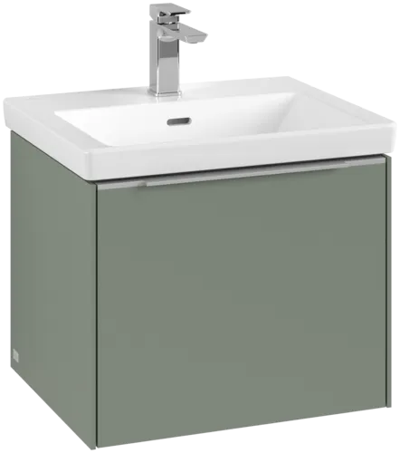 VILLEROY BOCH Subway 3.0 Vanity unit, s osvětlením, 1 zásuvka, 523 x 429 x 448 mm, Soft Green #C579L0AF