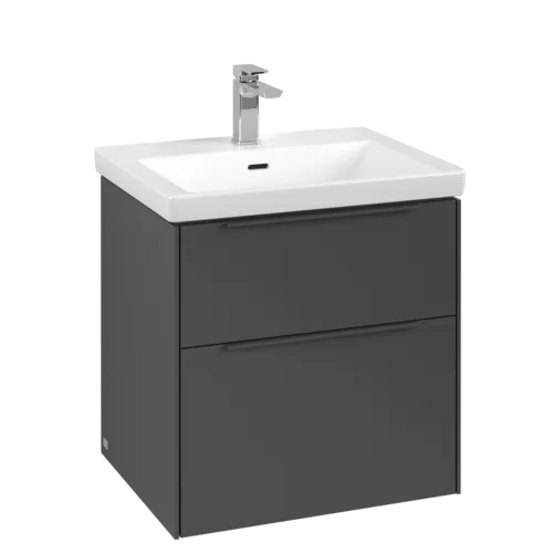 VILLEROY BOCH Subway 3.0 Vanity unit, 2 výsuvy, 572 x 576 x 478 mm, grafitová barva #C57802VR