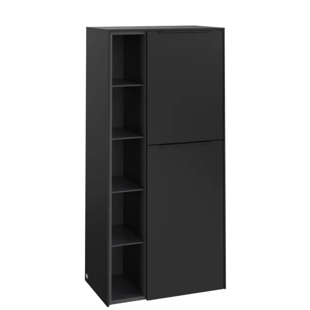 VILLEROY BOCH Středová skříňka Subway 3.0, 2 dveře, 574 x 1200 x 362 mm, Volcano Black / Volcano Black #C59901VL
