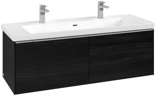 VILLEROY BOCH Subway 3.0 Vanity unit, 2 výsuvy, 1272 x 429 x 478 mm, černý dub #C60100AB