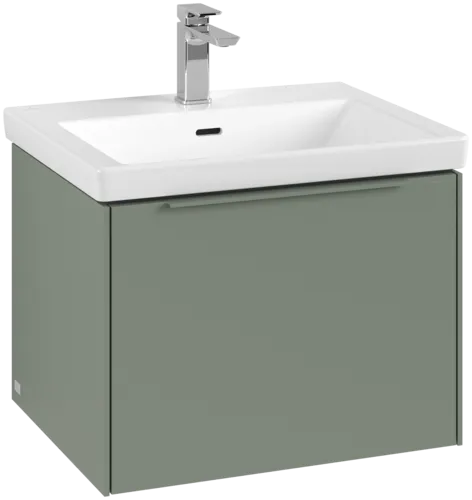 VILLEROY BOCH Subway 3.0 Vanity unit, s osvětlením, 1 zásuvka, 572 x 429 x 478 mm, Soft Green #C577L2AF