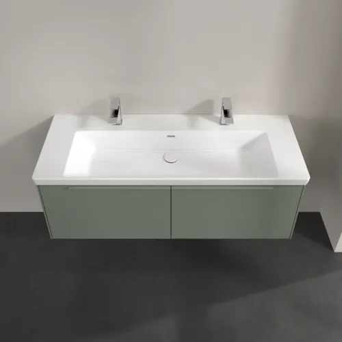 VILLEROY BOCH Subway 3.0 Vanity unit, 2 výsuvy, 1272 x 429 x 478 mm, Soft Green #C60102AF, obrázek 4