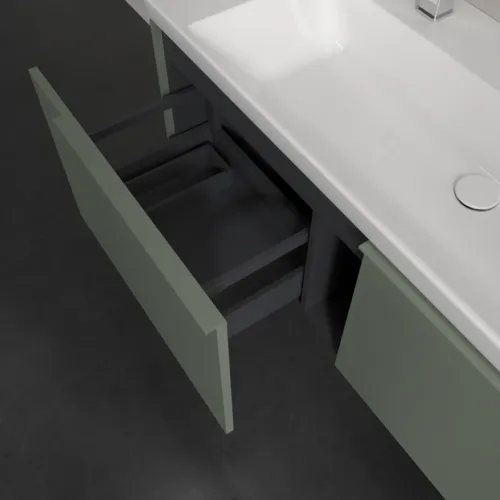 VILLEROY BOCH Subway 3.0 Vanity unit, 2 výsuvy, 1272 x 429 x 478 mm, Soft Green #C60102AF, obrázek 6