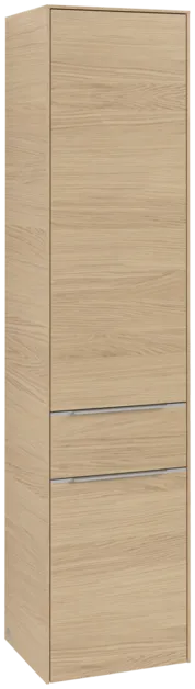 VILLEROY BOCH Subway 3.0 Vysoká skříňka, 2 dvířka, 1 zásuvka, 400 x 1710 x 362 mm, severský dub / severský dub #C59000VJ