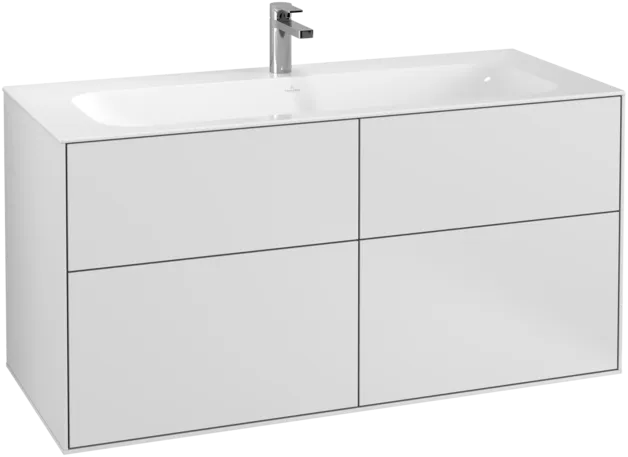 VILLEROY BOCH Toaletní skříňka Finion, 4 výsuvy, 1196 x 591 x 498 mm, bílý matný lak #F05000MT