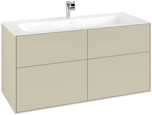 VILLEROY BOCH Toaletní skříňka Finion, 4 zásuvky, 1196 x 591 x 498 mm, hedvábně šedý matný lak #F05000HJ