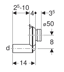 Obrázek GEBERIT Zápachová uzávěrka pro pisoár, vodorovný odtok, d 50 152.950.11.1
