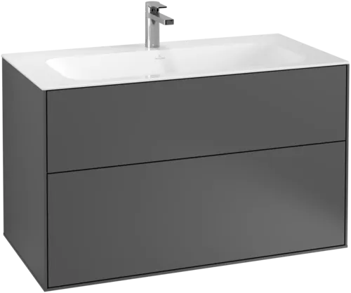 VILLEROY BOCH Toaletní skříňka Finion, 2 výsuvy, 996 x 591 x 498 mm, antracitový matný lak #F02000GK