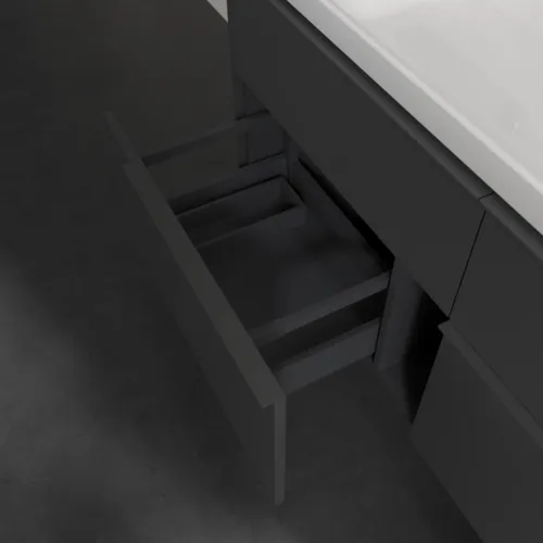 VILLEROY BOCH Subway 3.0 Vanity unit, s osvětlením, 4 výsuvy, 1272 x 576 x 478 mm, grafitová barva #C602L2VR, obrázek 7