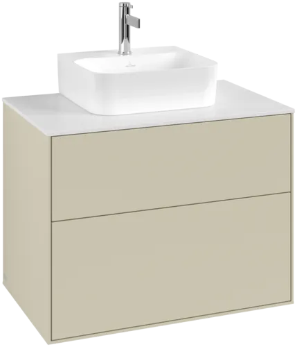 VILLEROY BOCH Toaletní skříňka Finion, 2 výsuvy, 800 x 603 x 501 mm, hedvábně šedý matný lak #F08100HJ