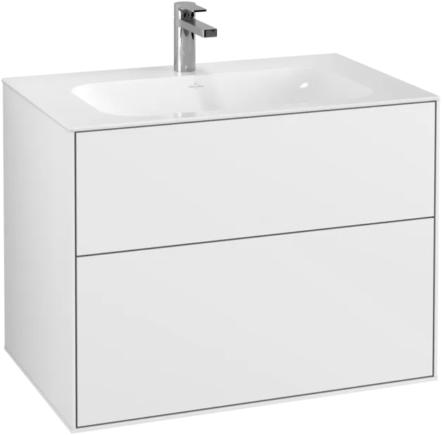 VILLEROY BOCH Toaletní skříňka Finion, 2 výsuvy, 796 x 591 x 498 mm, lesklý bílý lak #F01000GF