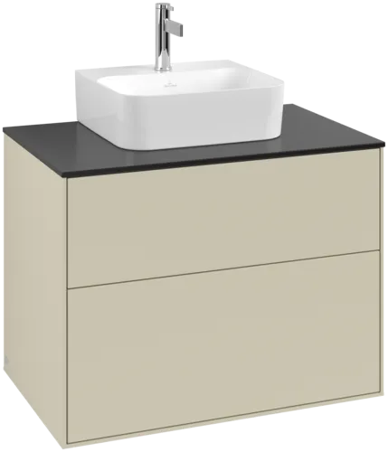 VILLEROY BOCH Toaletní skříňka Finion, 2 výsuvy, 800 x 603 x 501 mm, hedvábně šedý matný lak #F08200HJ