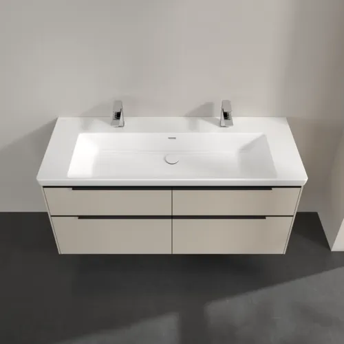 VILLEROY BOCH Subway 3.0 Vanity unit, s osvětlením, 4 výsuvy, 1272 x 576 x 478 mm, Cashmere Grey #C602L1VN, obrázek 4