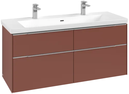 VILLEROY BOCH Subway 3.0 Vanity unit, 4 výsuvy, 1272 x 576 x 478 mm, Vínově červená #C60200AH