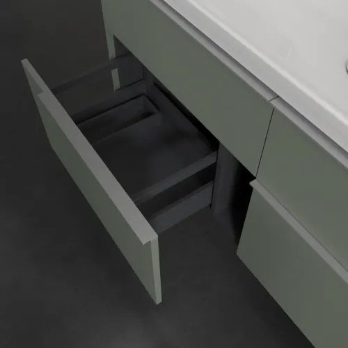 VILLEROY BOCH Subway 3.0 Vanity unit, 4 výsuvy, 1272 x 576 x 478 mm, Soft Green #C60200AF, obrázek 6