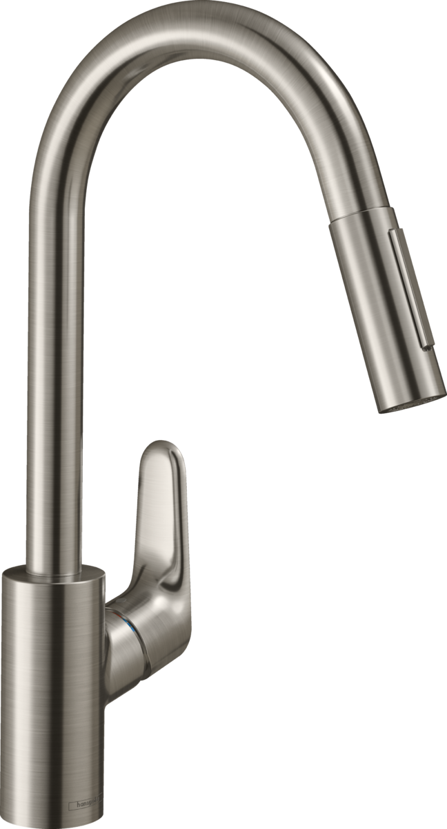 HANSGROHE Focus M41 Páková kuchyňská baterie 240, vytahovací sprška, 2jet #31815800 - nerezová ocel