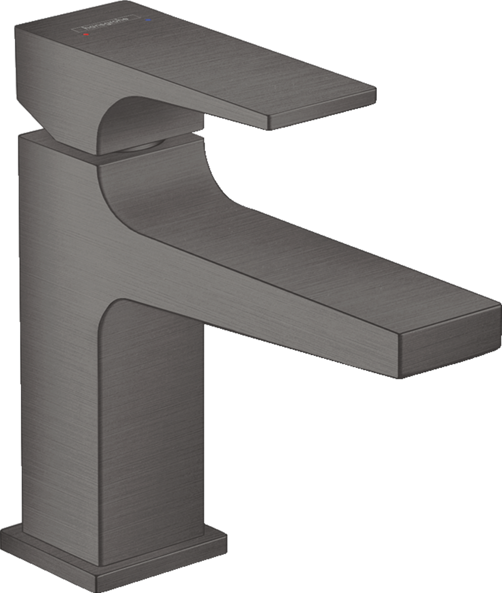 Obrázek HANSGROHE Metropol Baterie 100 s plnou pákou, pro umývátka, s odtokovou soupravou Push-Open kartáčovaný černý chrom 32500340