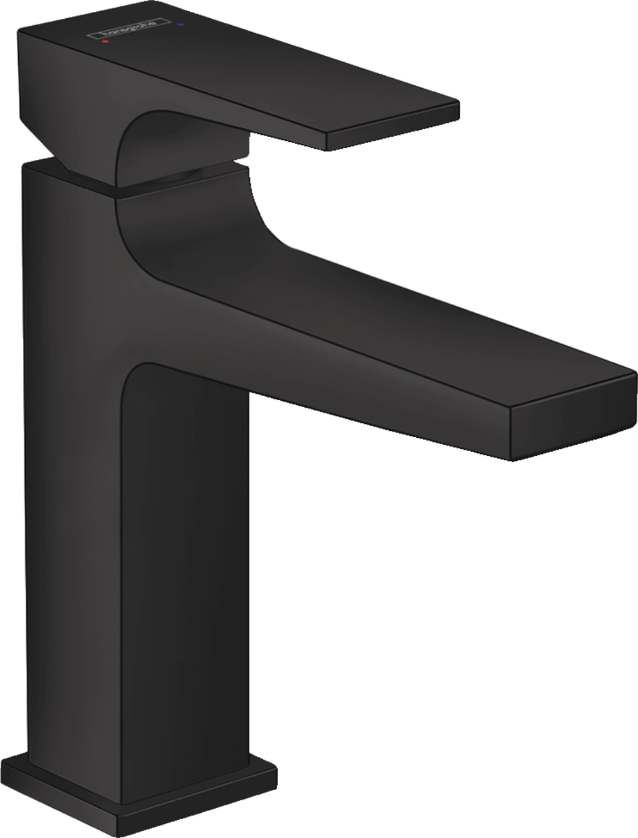 HANSGROHE Metropol Páková umyvadlová baterie 110 s páčkovou rukojetí a odtokovou soupravou Push-Open #32507670 - matná černá