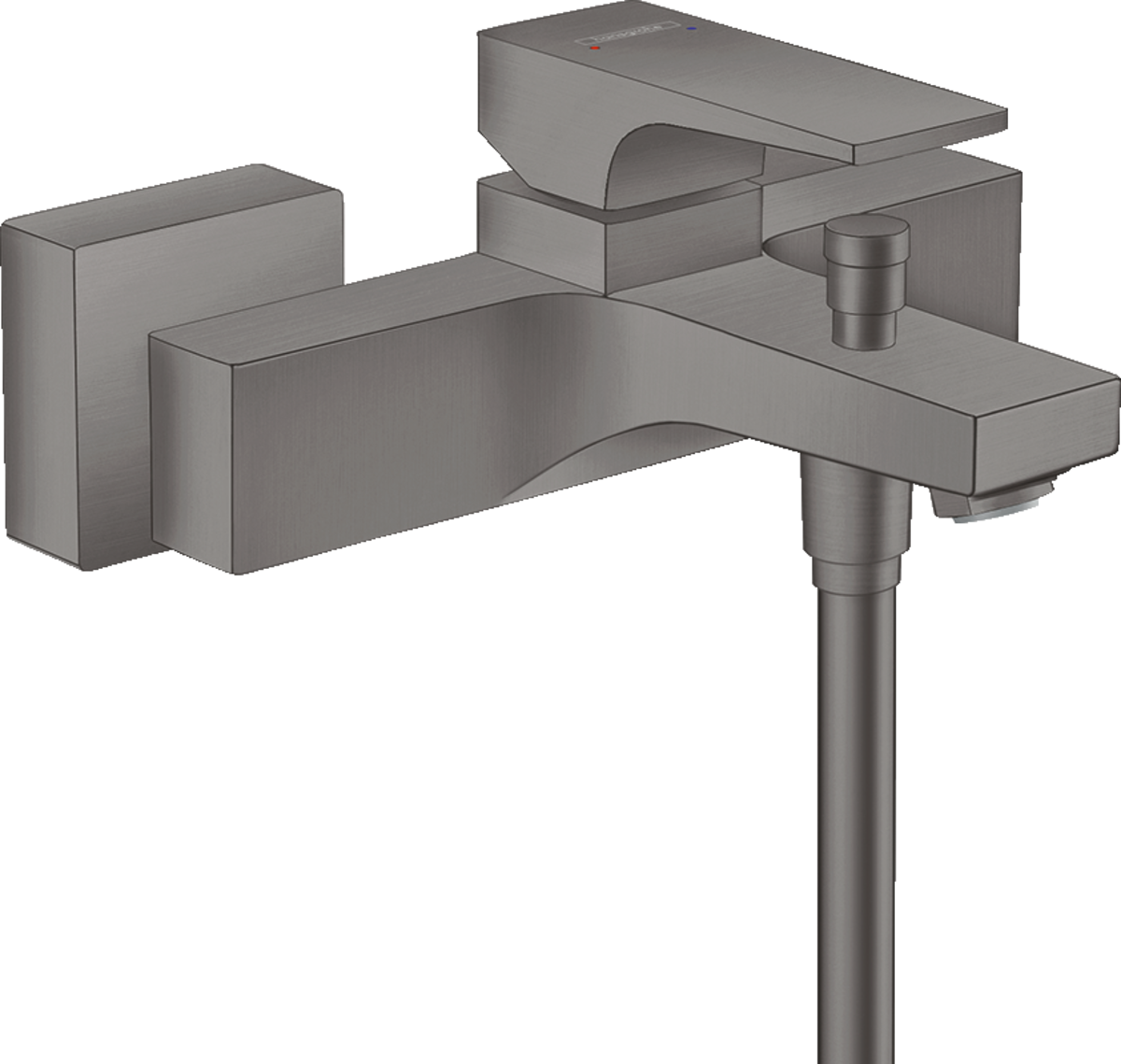 HANSGROHE Metropol Páková vanová baterie na stěnu s páčkovou rukojetí #32540340 - kartáčovaný černý chrom