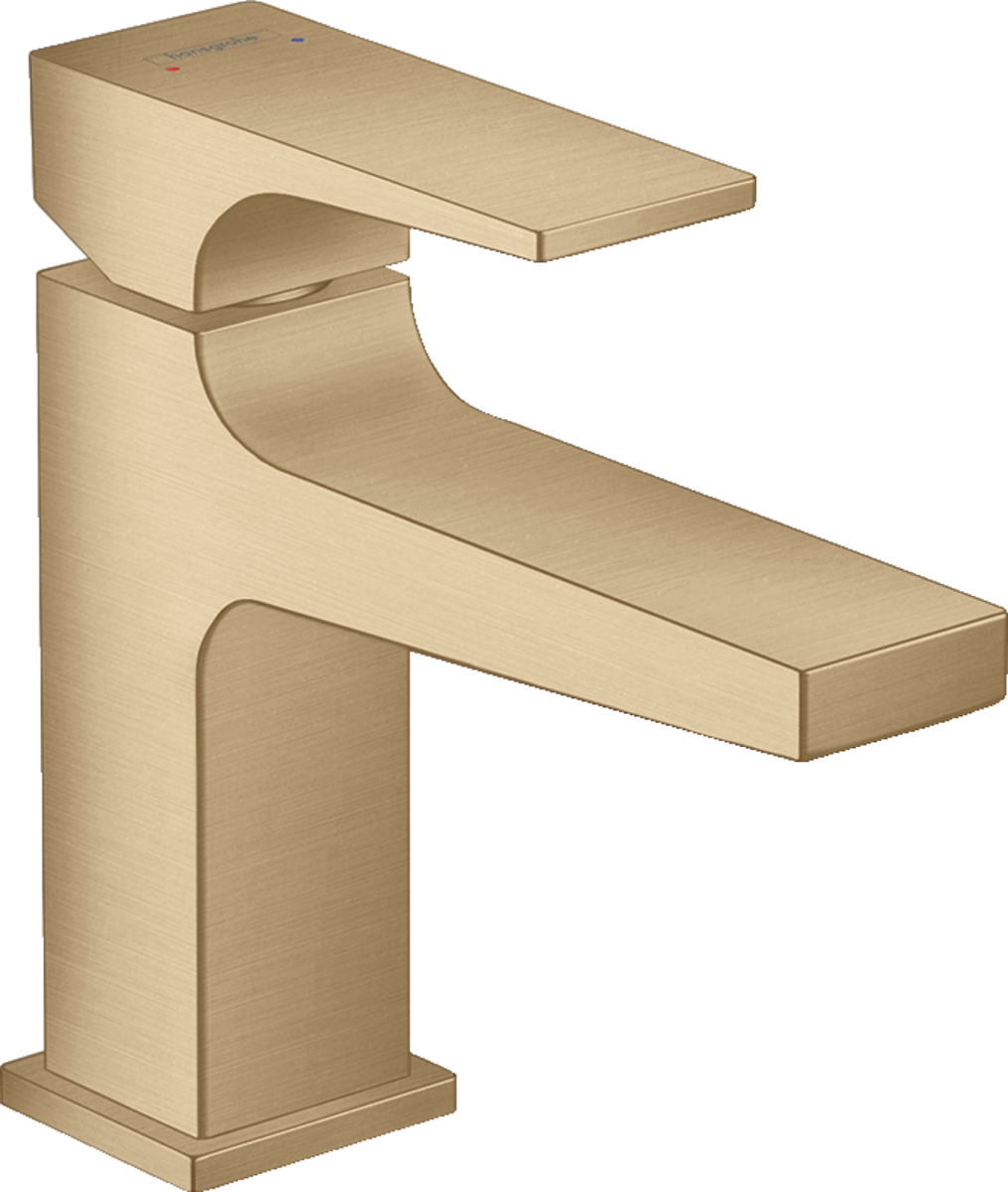 HANSGROHE Metropol Páková umyvadlová baterie 100 s páčkovou rukojetí, pro umývátka, s odtokovou soupravou Push-Open #32500140 - kartáčovaný bronz