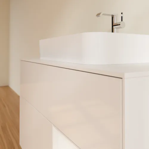 VILLEROY BOCH Toaletní skříňka Finion, s osvětlením, 2 výsuvy, 1000 x 603 x 501 mm, lesklý bílý lak / lesklý bílý lak / sklo bílé matné #F371GFGF, obrázek 6