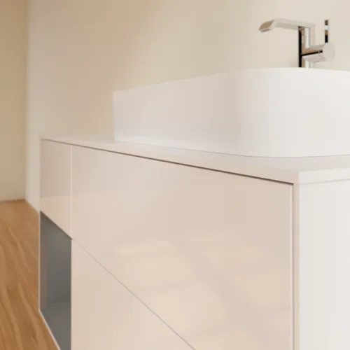 VILLEROY BOCH Toaletní skříňka Finion, s osvětlením, 3 výsuvy, 1200 x 603 x 501 mm, lesklý bílý lak / antracitový matný lak / bílé matné sklo #F391GKGF, obrázek 6