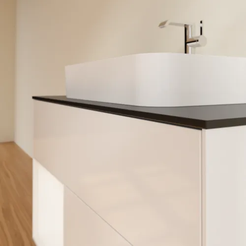 VILLEROY BOCH Umyvadlová skříňka Finion, s osvětlením, 2 výsuvy, 1000 x 603 x 501 mm, lesklý bílý lak / bílý matný lak / černé matné sklo #F362MTGF, obrázek 6