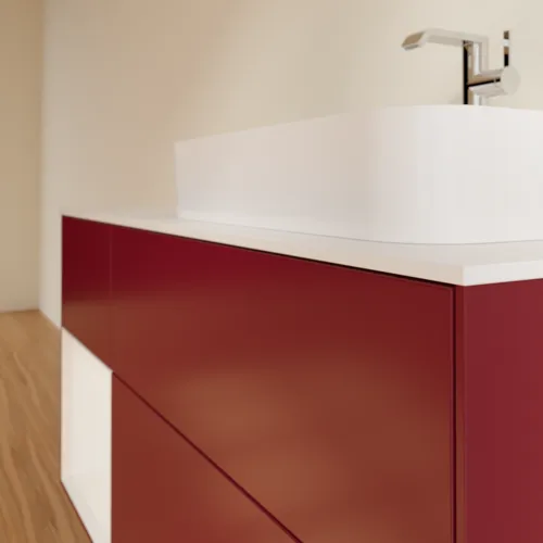 VILLEROY BOCH Toaletní skříňka Finion, s osvětlením, 3 výsuvy, 1200 x 603 x 501 mm, matný lak Peony / lesklý bílý lak / matné bílé sklo #F391GFHB, obrázek 6