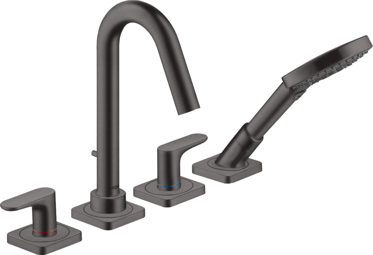 HANSGROHE AXOR Citterio M 4-otvorová vanová okrajová baterie s pákovými rukojeťmi a rozetami #34444340