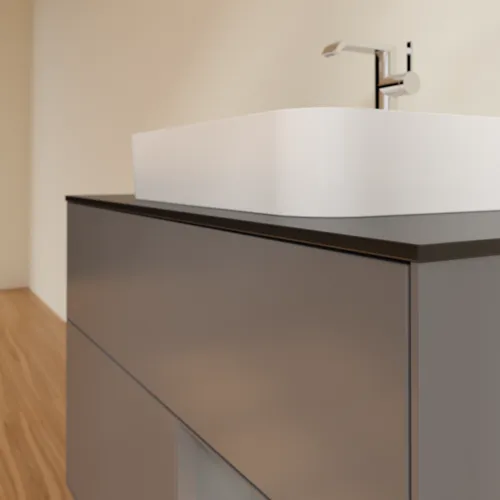 VILLEROY BOCH Toaletní skříňka Finion, s osvětlením, 2 výsuvy, 1000 x 603 x 501 mm, antracit matný lak / antracit matný lak / sklo černé matné #F372GKGK, obrázek 6