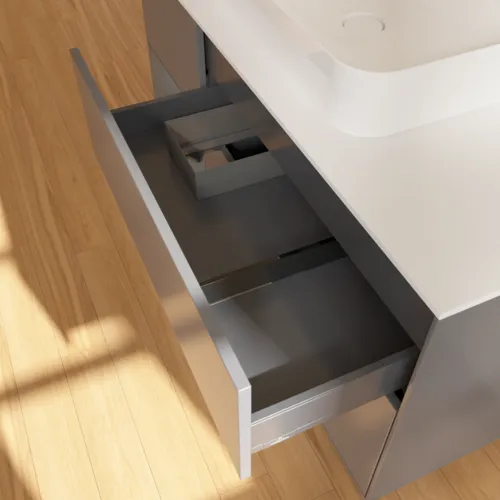 VILLEROY BOCH Toaletní skříňka Finion, s osvětlením, 3 výsuvy, 1200 x 603 x 501 mm, antracit matný lak / antracit matný lak / sklo bílé matné #F411GKGK, obrázek 8