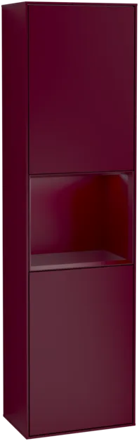 VILLEROY BOCH Vysoká skříňka Finion, s osvětlením, 2 dveře, 418 x 1516 x 270 mm, matný lak Peony / matný lak Peony #F470HBHB