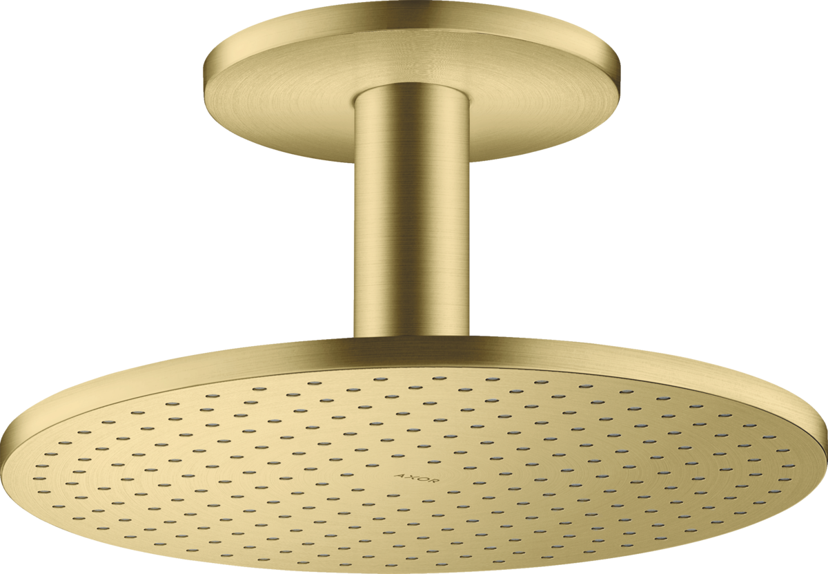 HANSGROHE Sprchová hlavice AXOR ShowerSolutions 300 2jet s připojením ke stropu #35304950 - Brushed Brass