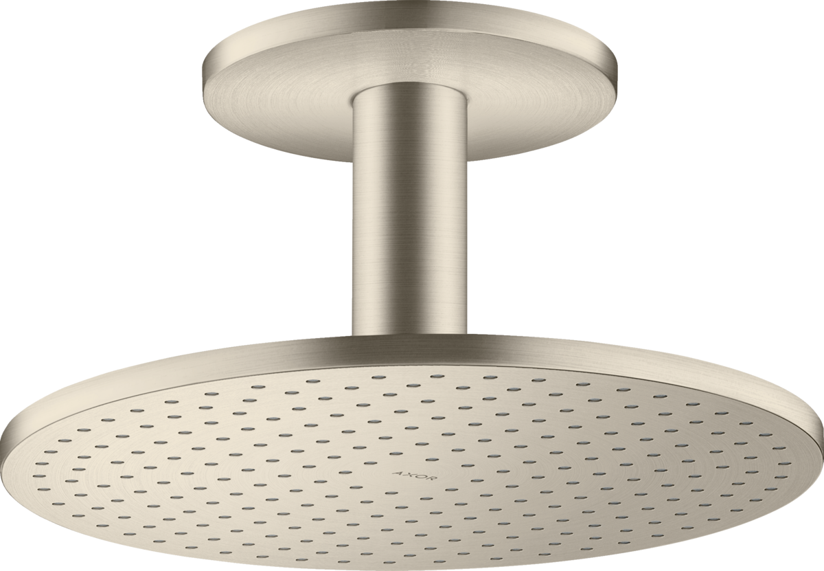 HANSGROHE AXOR ShowerSolutions Horní sprcha 300 2jet s přívodem od stropu #35304820 - kartáčovaný nikl