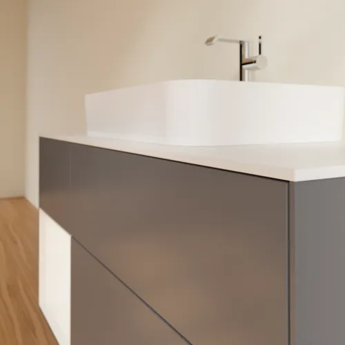VILLEROY BOCH Toaletní skříňka Finion, s osvětlením, 3 výsuvy, 1200 x 603 x 501 mm, antracitový matný lak / bílý matný lak / bílé matné sklo #F411MTGK, obrázek 7