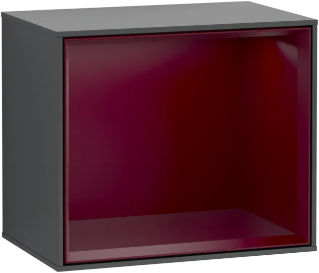 VILLEROY BOCH Policový modul Finion, s osvětlením, 418 x 356 x 270 mm, Midnight Blue Matt Lacquer / Peony Matt Lacquer #F580HBHG
