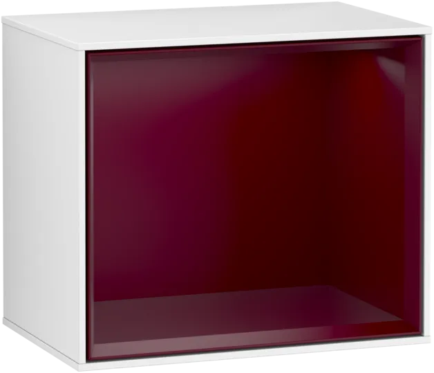 VILLEROY BOCH Policový modul Finion, s osvětlením, 418 x 356 x 270 mm, lesklý bílý lak / matný lak Peony #F580HBGF