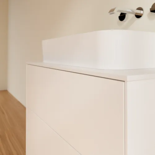 VILLEROY BOCH Toaletní skříňka Finion, 2 výsuvy, 800 x 603 x 501 mm, bílý matný lak / sklo bílé matné #F63100MT, obrázek 5