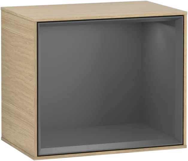 VILLEROY BOCH Policový modul Finion, s osvětlením, 418 x 356 x 270 mm, dubová dýha / antracitově matný lak #F580GKPC